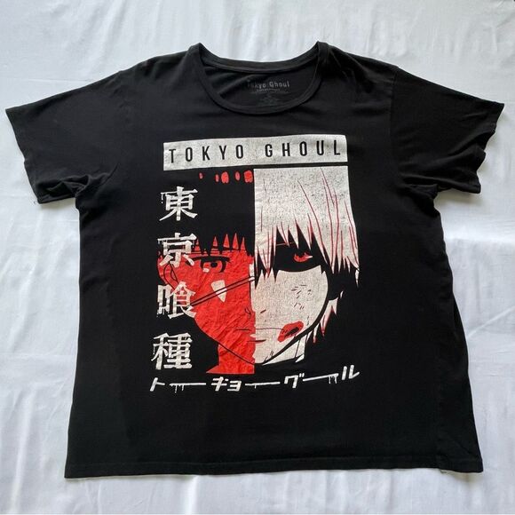 Tokyo Ghoul Tee Ken Kaneki Anime T-Shirt Size 2X in Black and Red - Picture 2 of 5